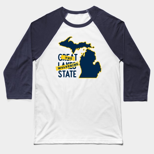 The Wolverine State Baseball T-Shirt by J31Designs